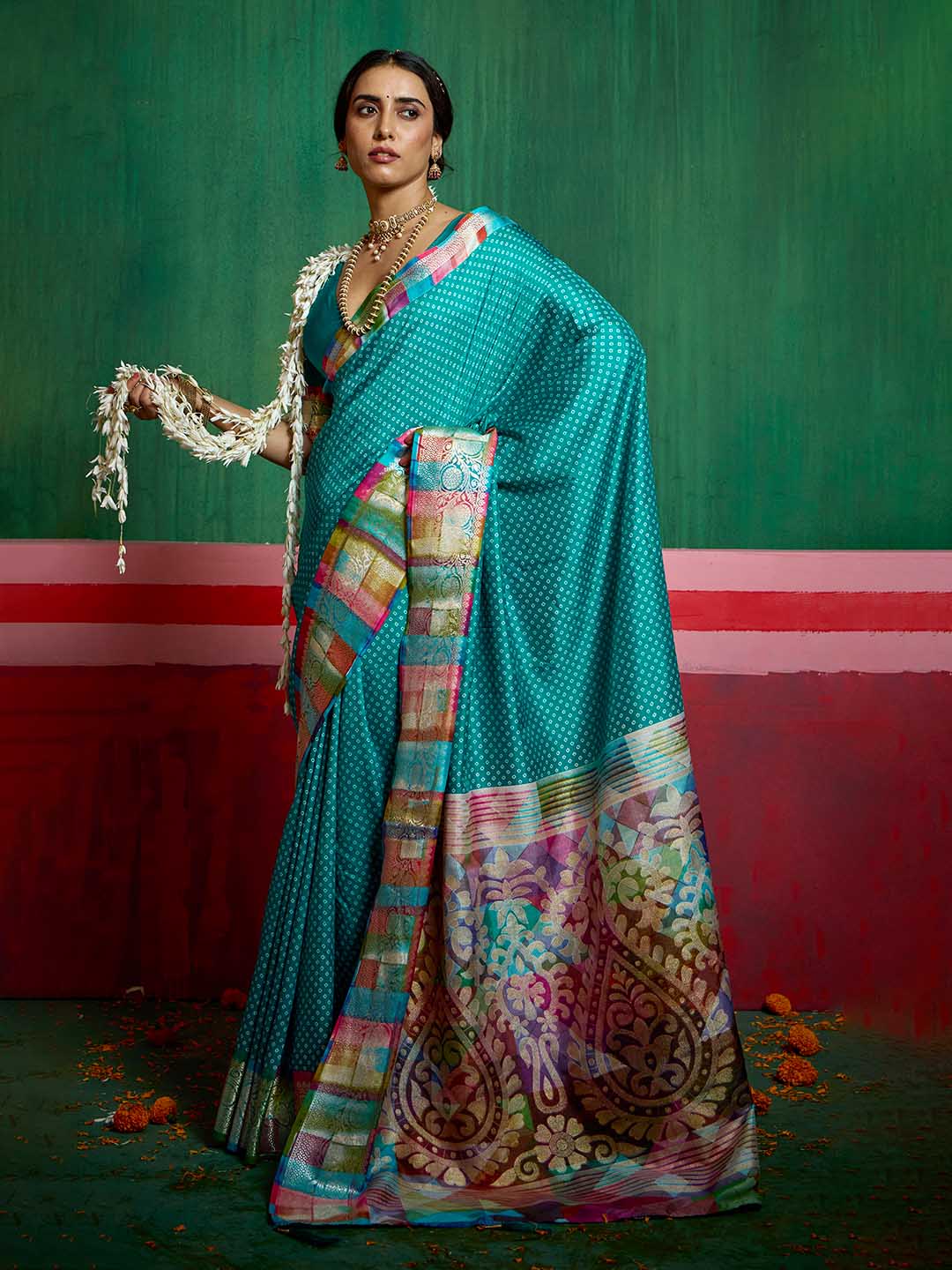 Zari Border Art Silk Saree