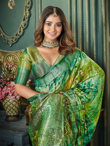 Zari Jaal Art Silk Woven Saree