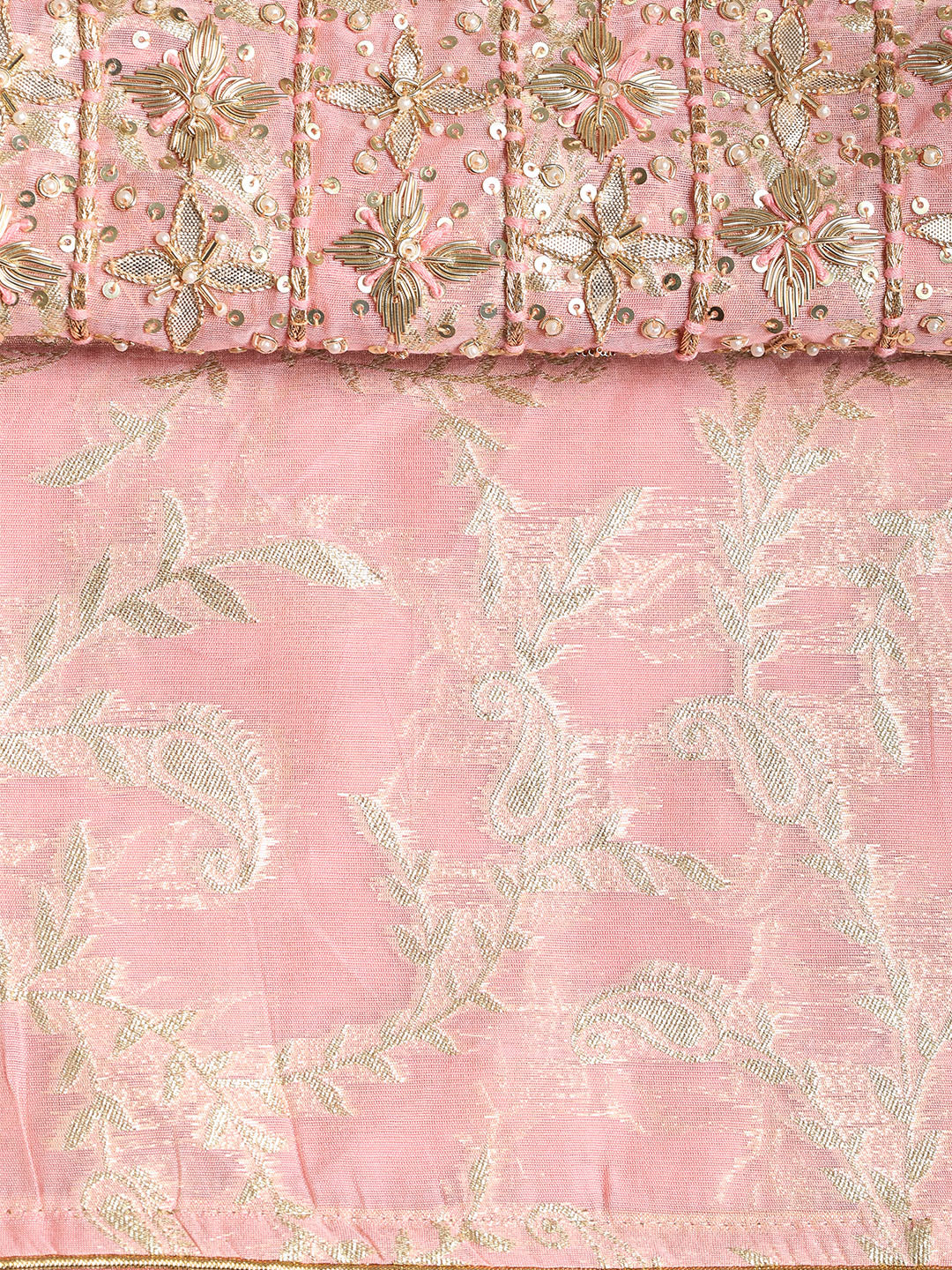 Embroidered Chanderi Unstitched Suit With Dupatta