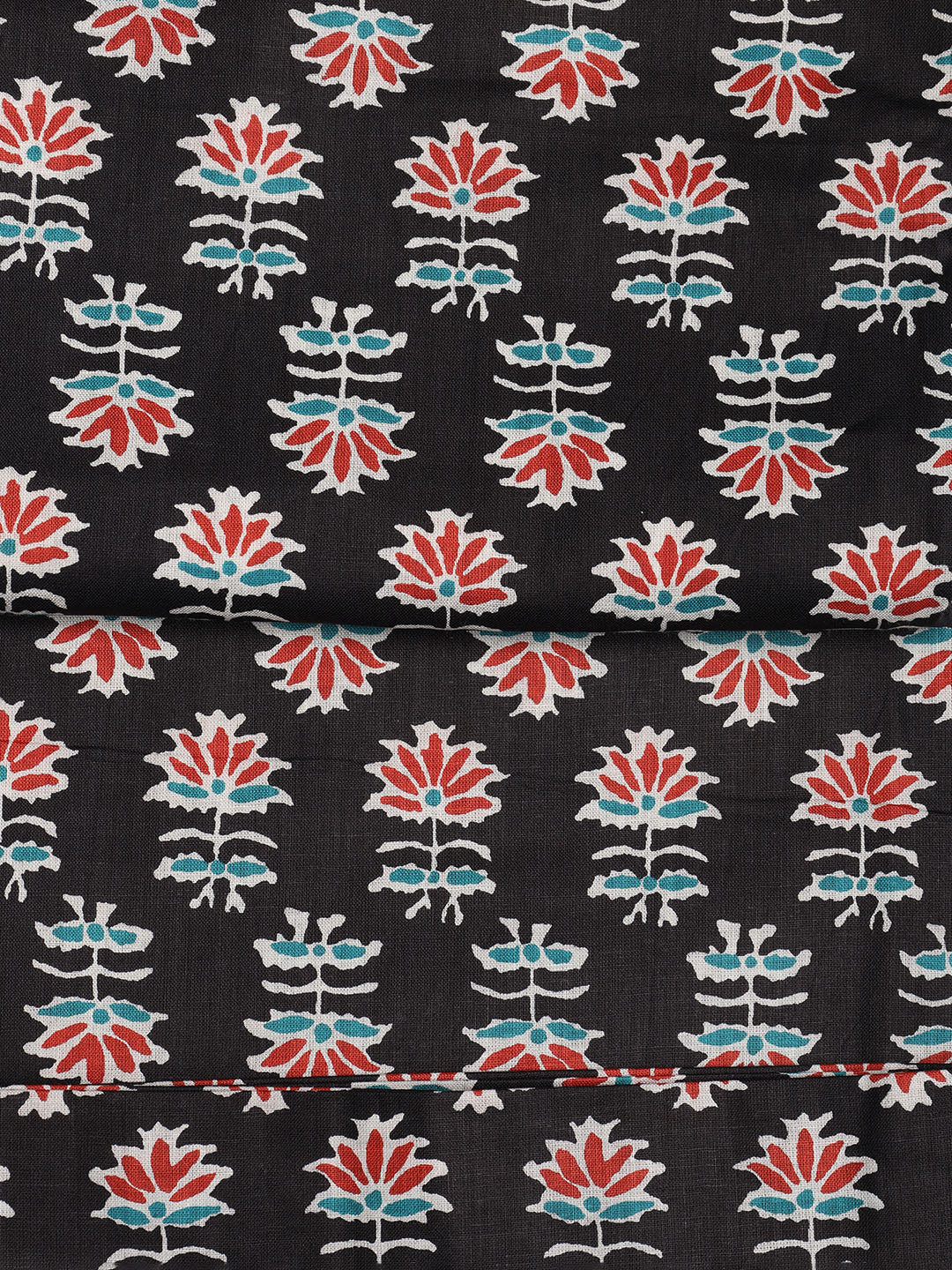 Printed Cotton Blend Unstitched Suit With Dupatta