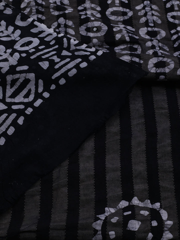 Printed Cotton Blend Unstitched Suit With Dupatta