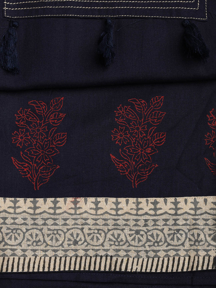 Neck Embroidered Cotton Blend Unstitched Suit With Dupatta