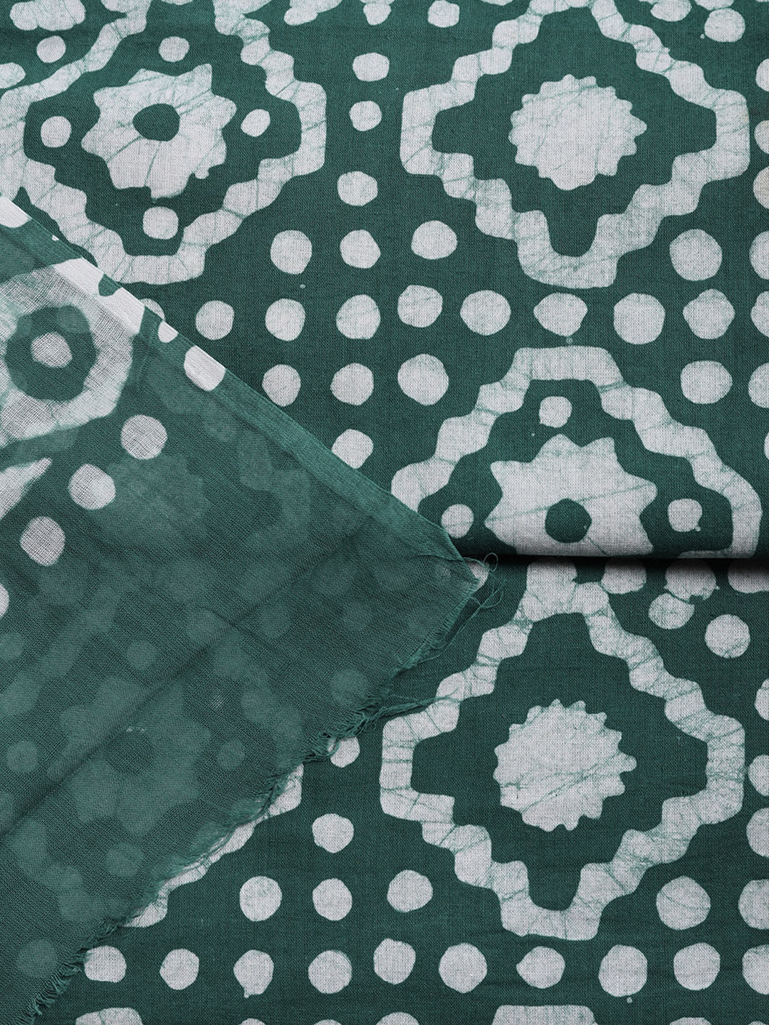 Printed Cotton Blend Unstitched Suit With Pant &amp; Dupatta