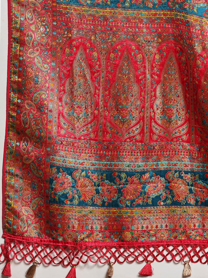 Woven Design Satin Saree
