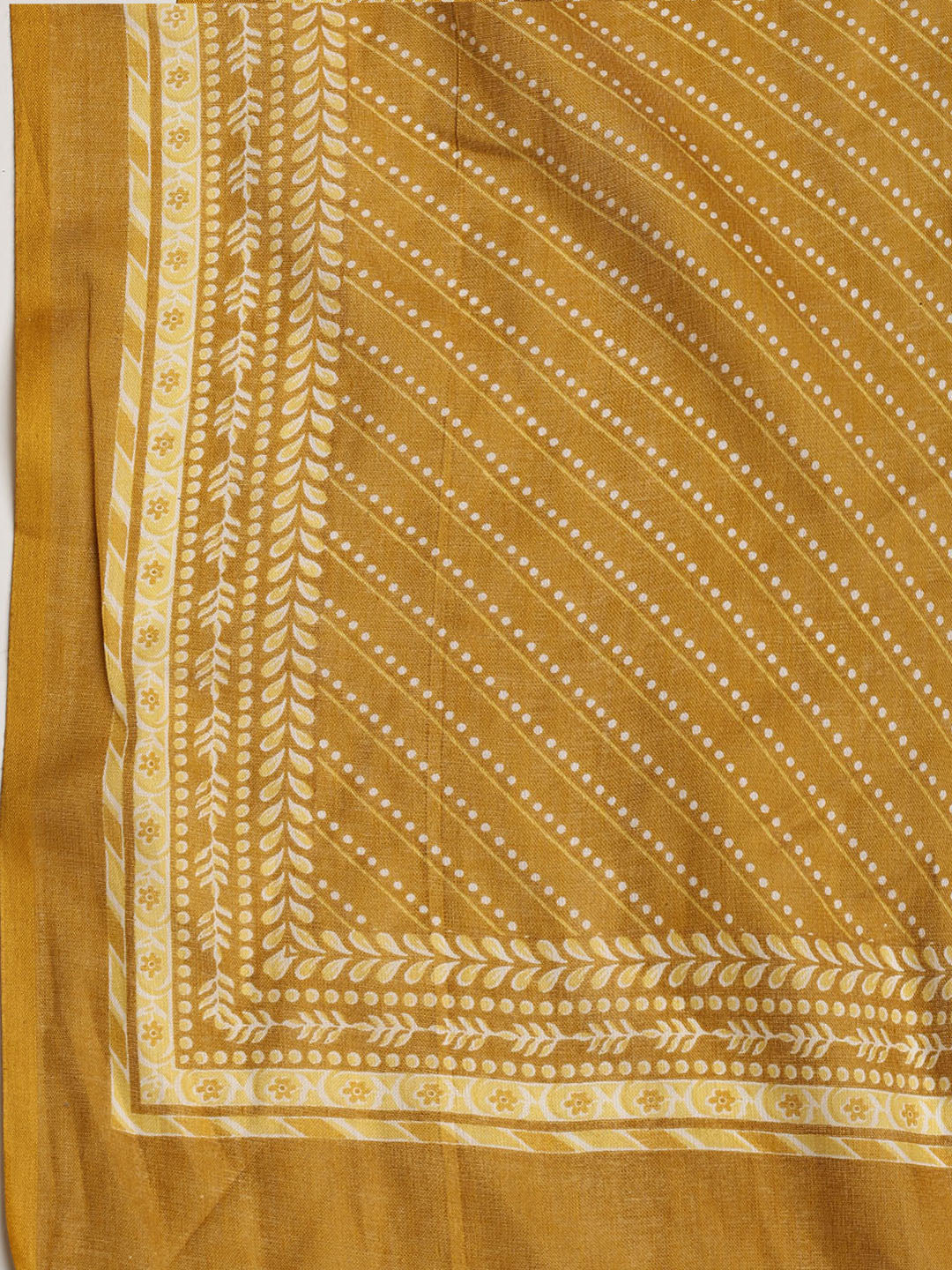 Printed Cotton Blend Unstitched Suit With Dupatta