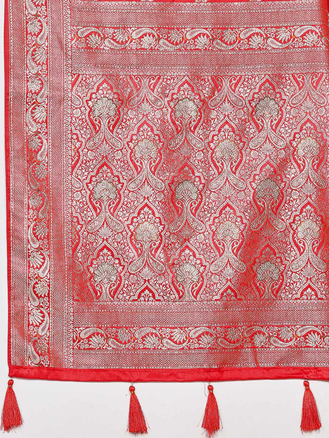 Woven Design Satin Saree