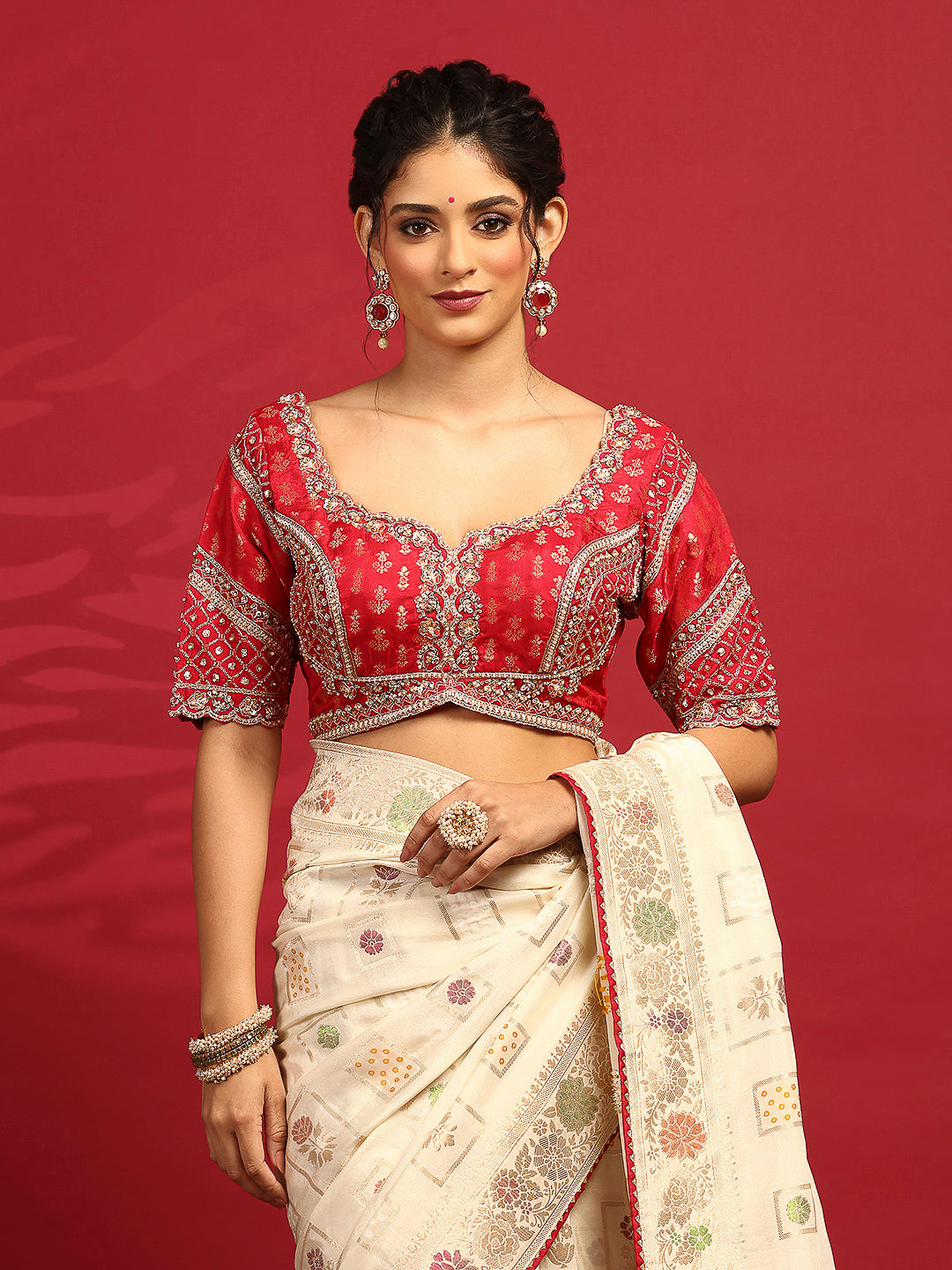 Embroidered Banarasi Saree