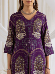 Printed Cotton Blend Kurta With Pants