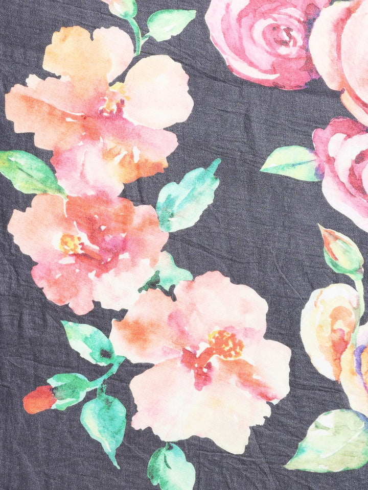 Floral Printed Georgette Saree