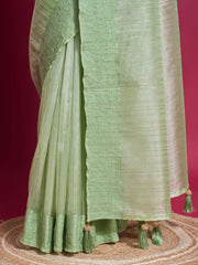 Zari Booti Woven Organza Woven Saree