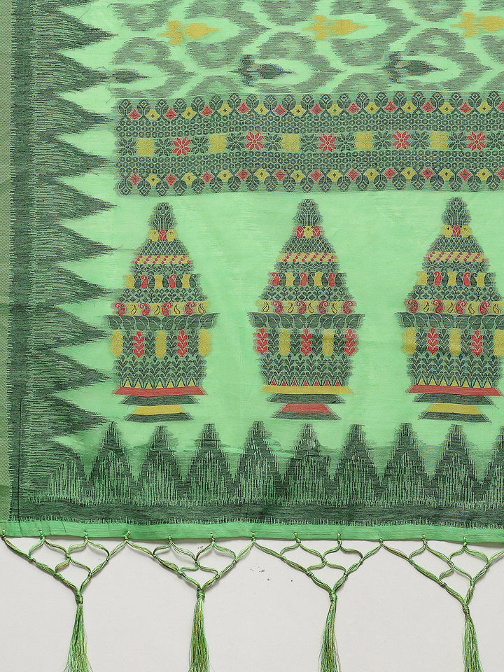 Resham Booti Woven Cotton Saree