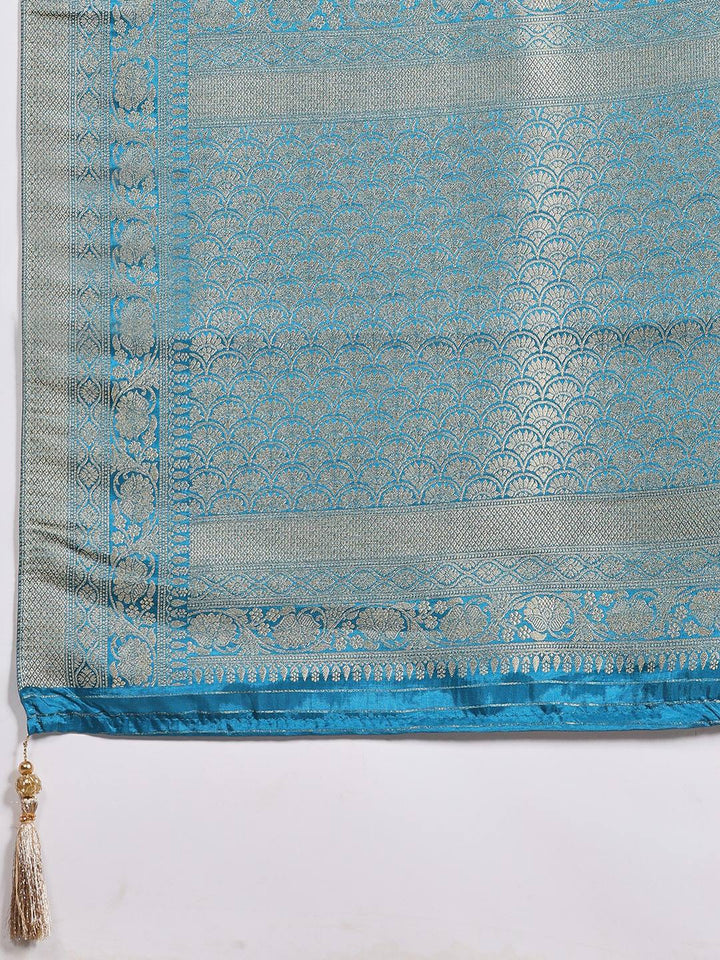 Zari Jaal Woven Satin Saree