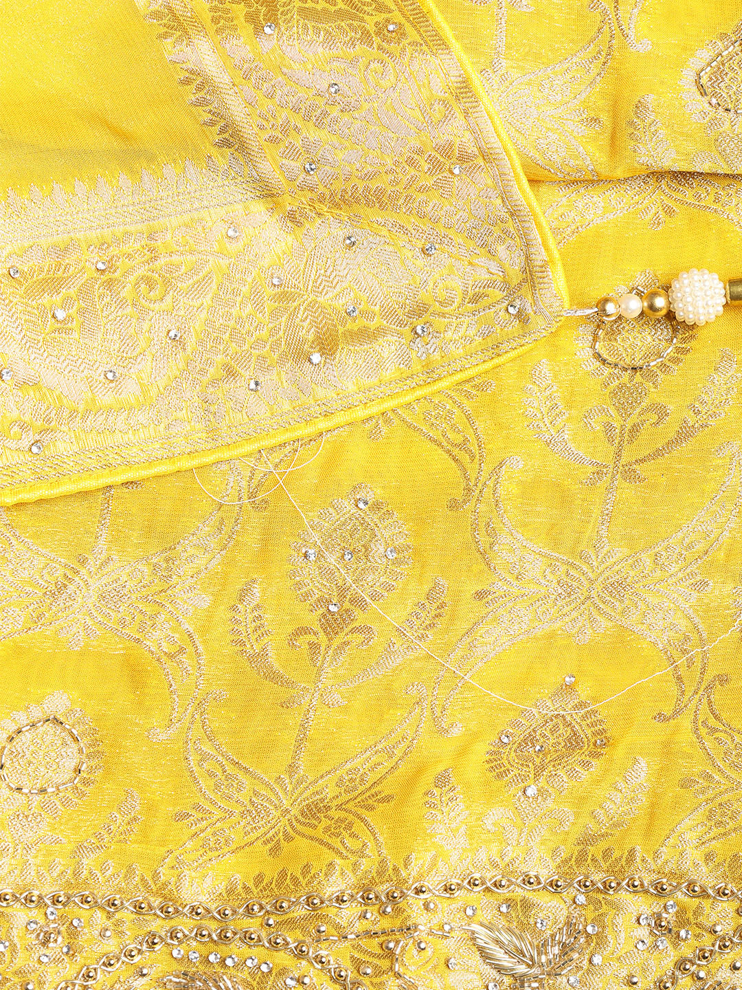 Neck Embroidered Georgette Unstitched Suit With Dupatta