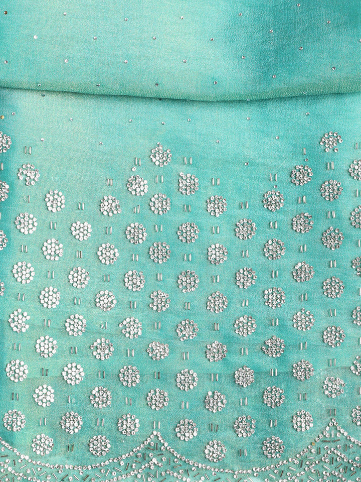 Embroidered Tissue Unstitched Suit With Dupatta
