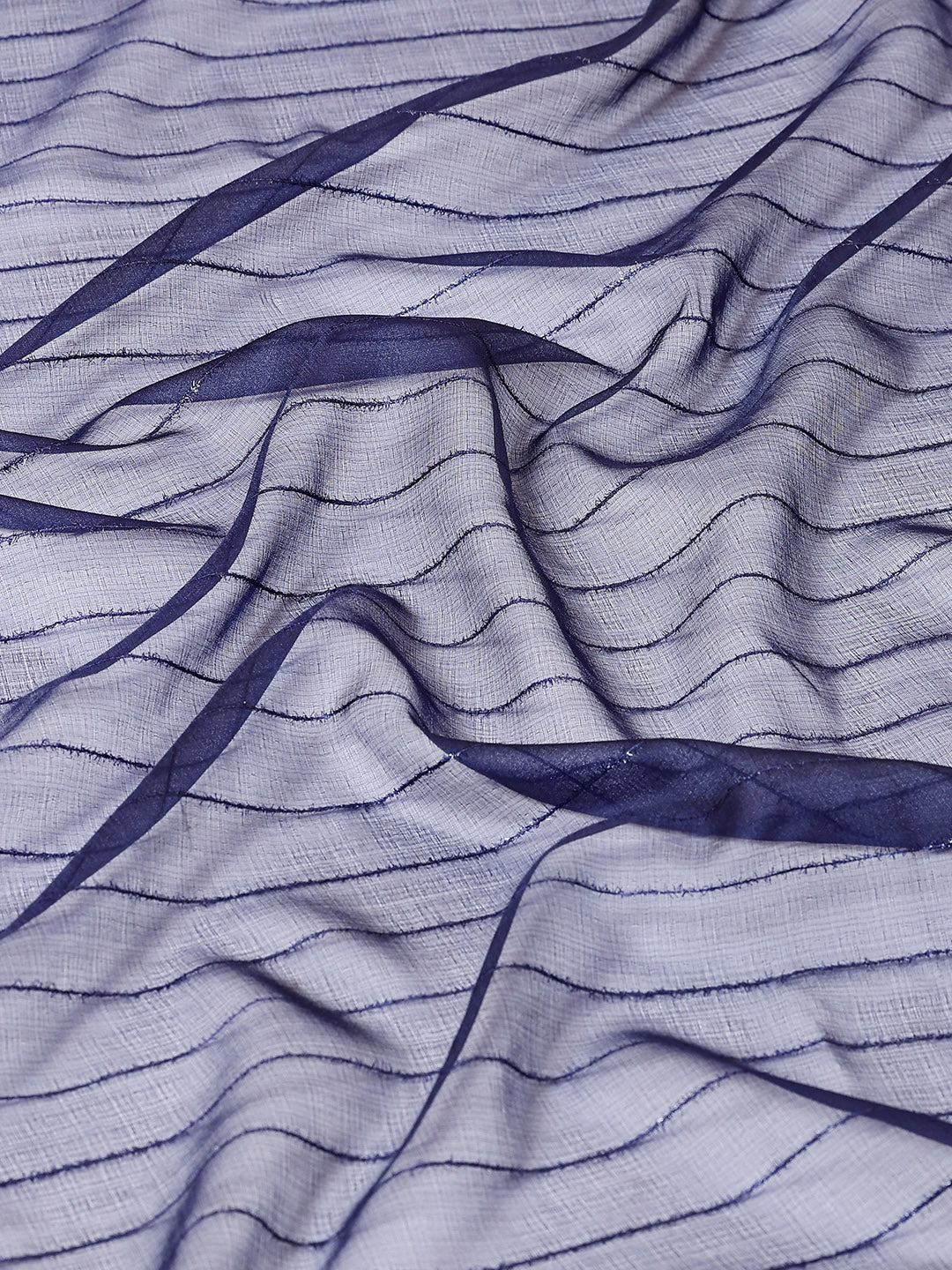 Plain Zari Border Organza Saree