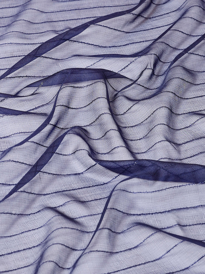 Plain Zari Border Organza Saree