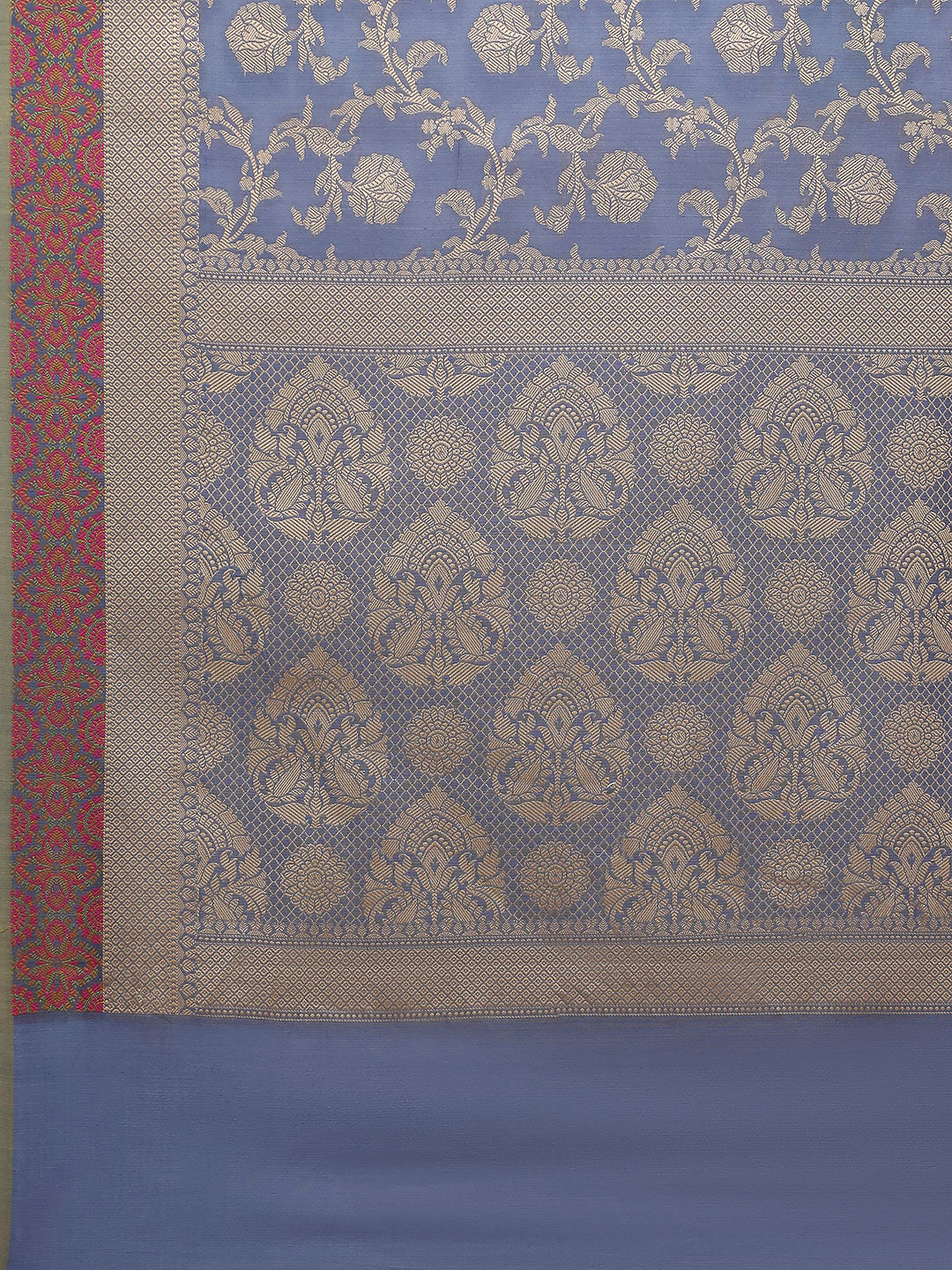 Resham Embroidered Cotton Blend Woven Saree