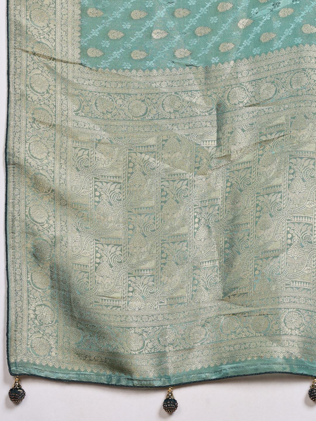 Woven Design Satin Saree
