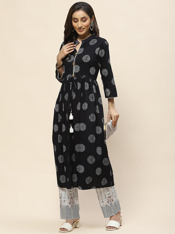 Printed Cotton Kurta Set