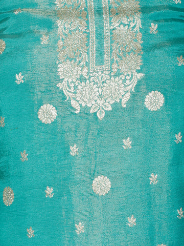 Woven Tissue Unstitched Suit Piece With Dupatta