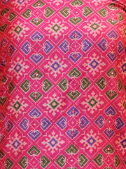 Patola Print Cotton Unstitched Suit Piece With Dupatta
