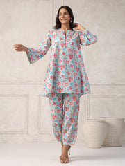 Printed Cotton Blend Kurti With Pants