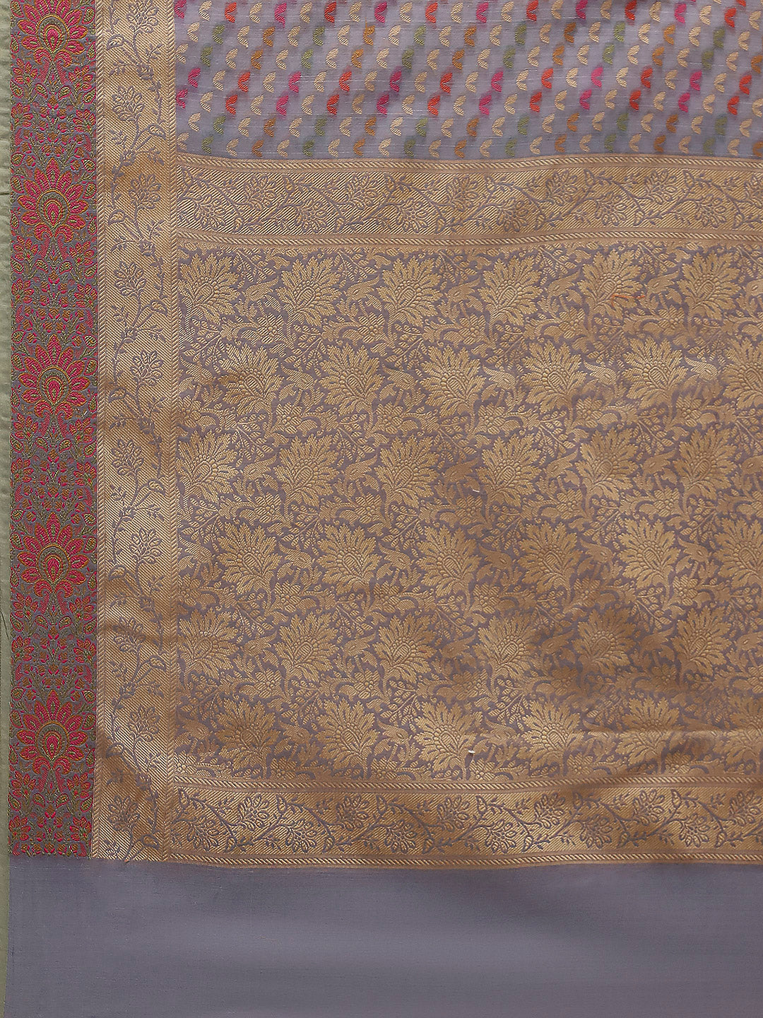 Resham Embroidered Cotton Blend Woven Saree