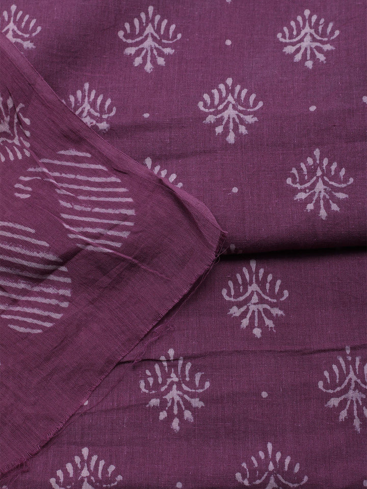 Printed Cotton Blend Unstitched Kurta With Pant &amp; Dupatta