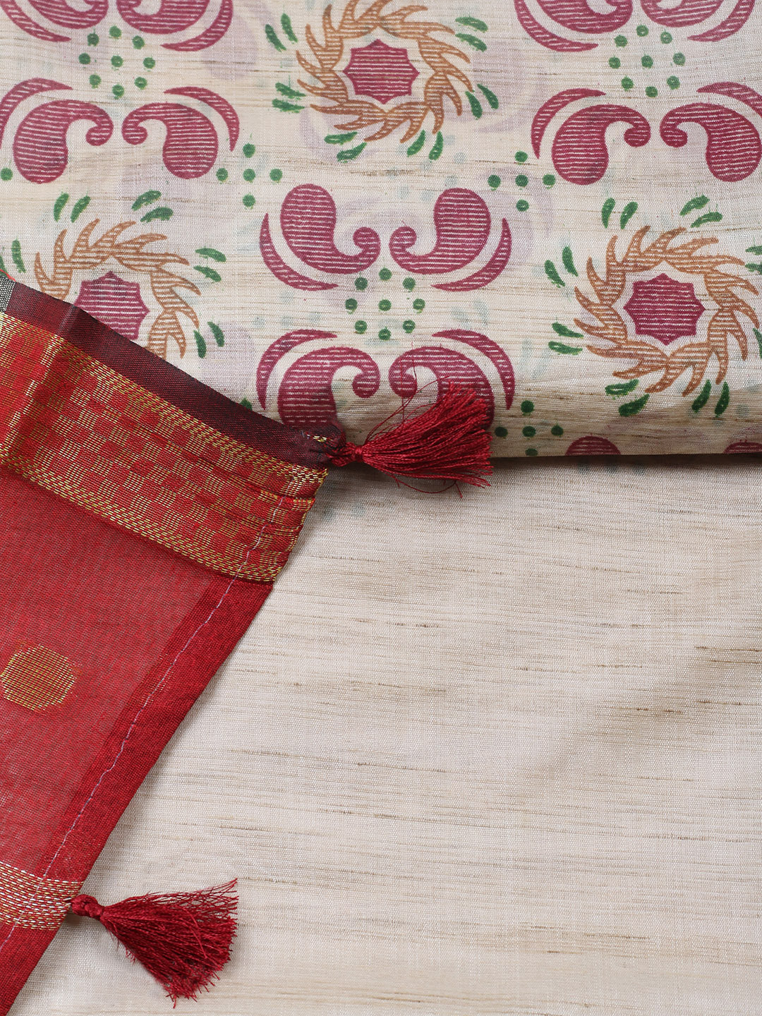 Banarasi Chanderi Unstitched Suit With Pant &amp; Dupatta