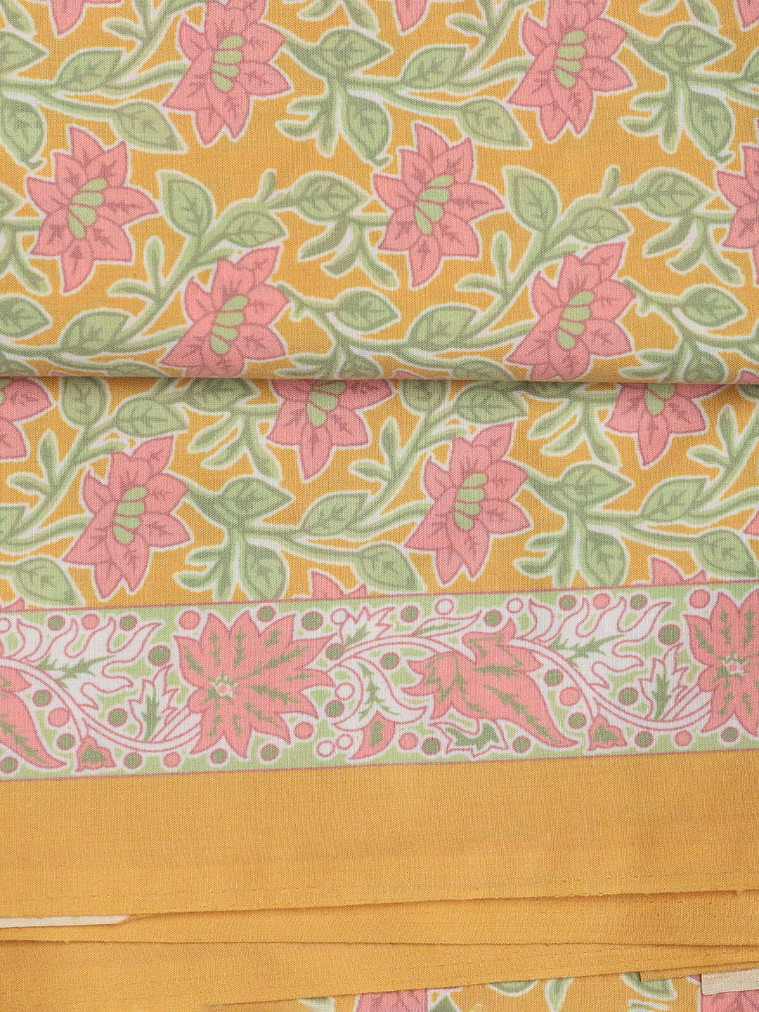 Printed Cotton Blend Unstitched Suit With Dupatta
