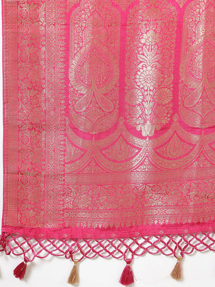 Woven Design Satin Saree
