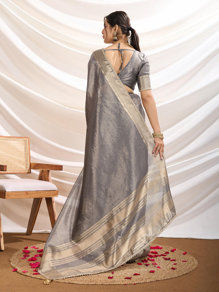 Woven Design Linen Blend Saree