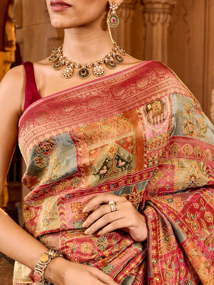 Rani Art Silk Printed Saree