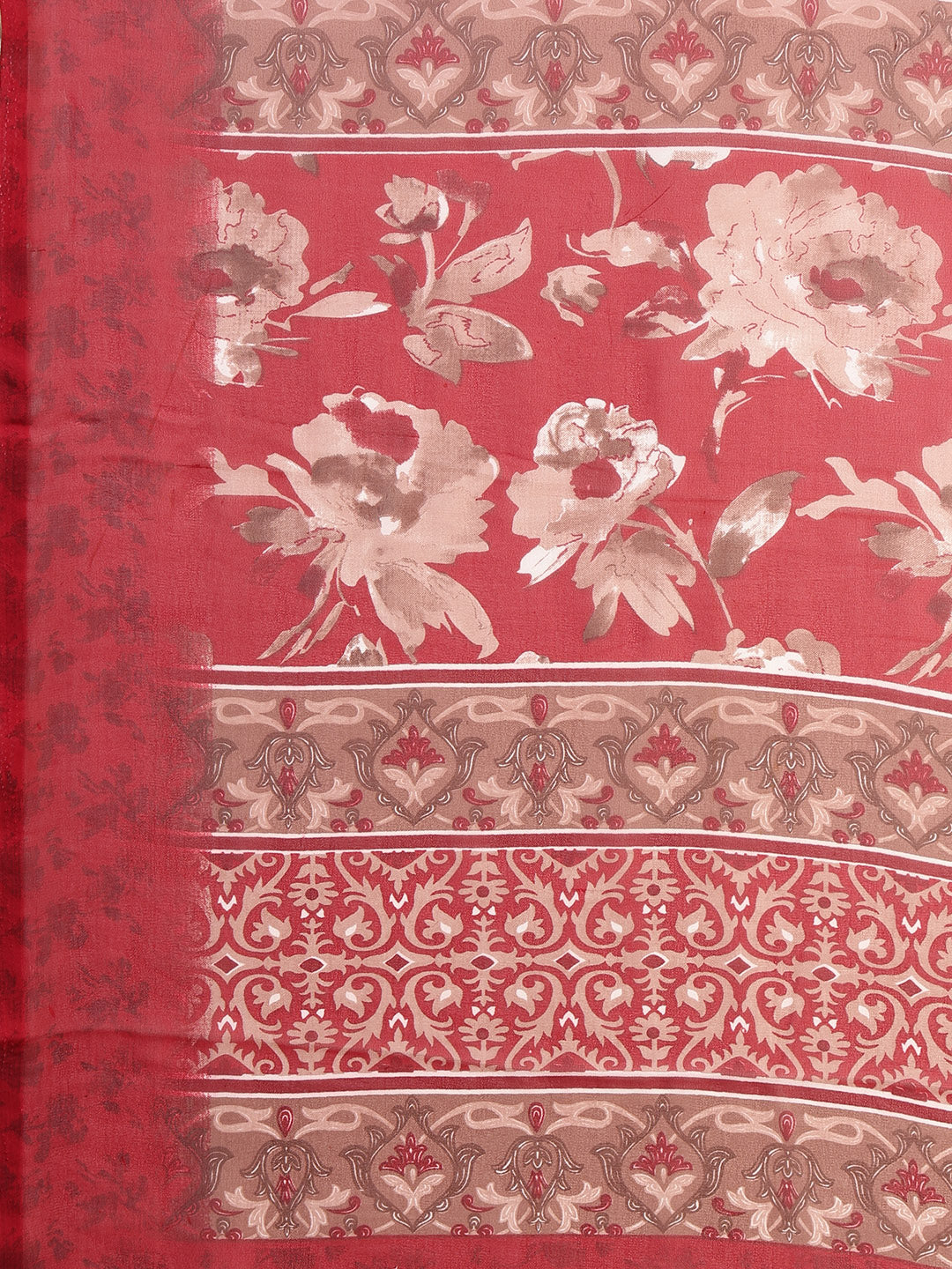 Floral Printed Georgette Saree