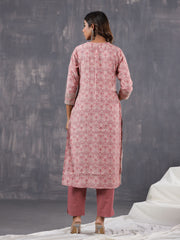 Printed Cotton Kurti With Pants