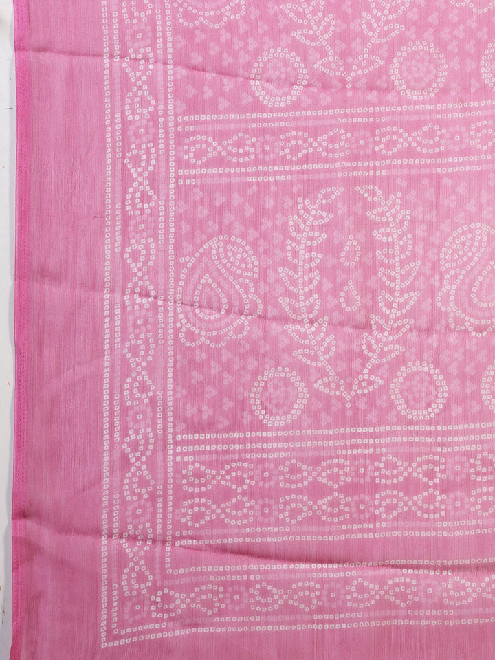 Bandhani Printed Chiffon Saree