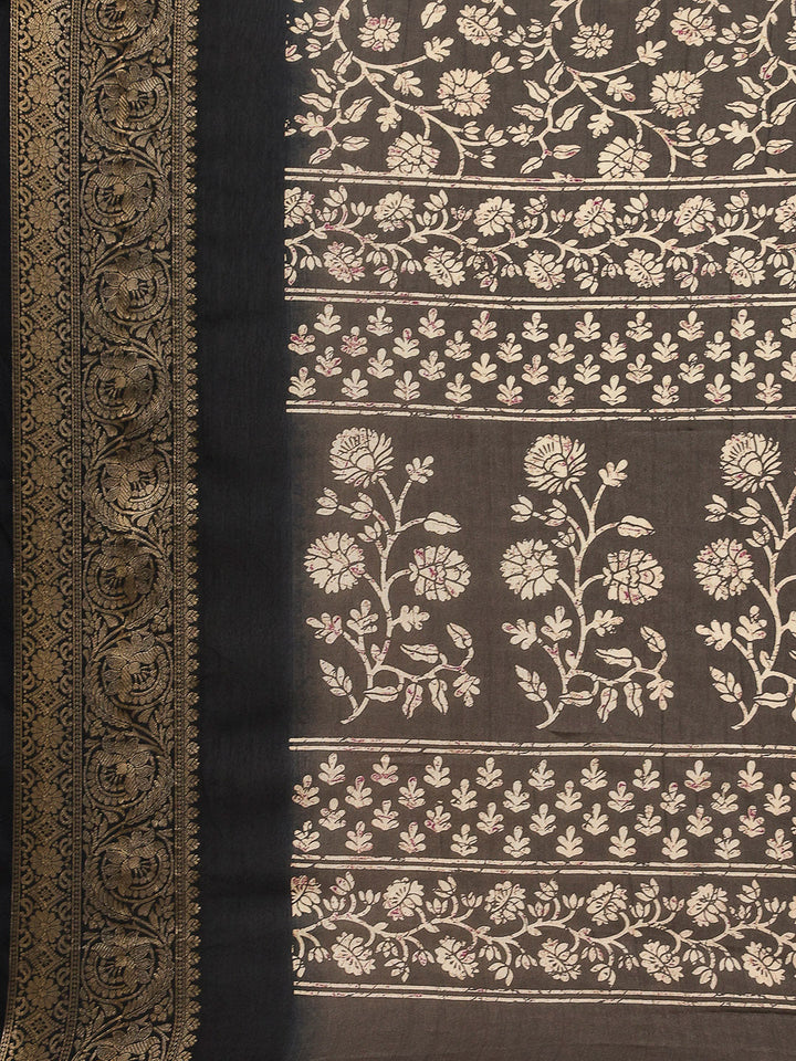 Floral Printed Art Silk Saree