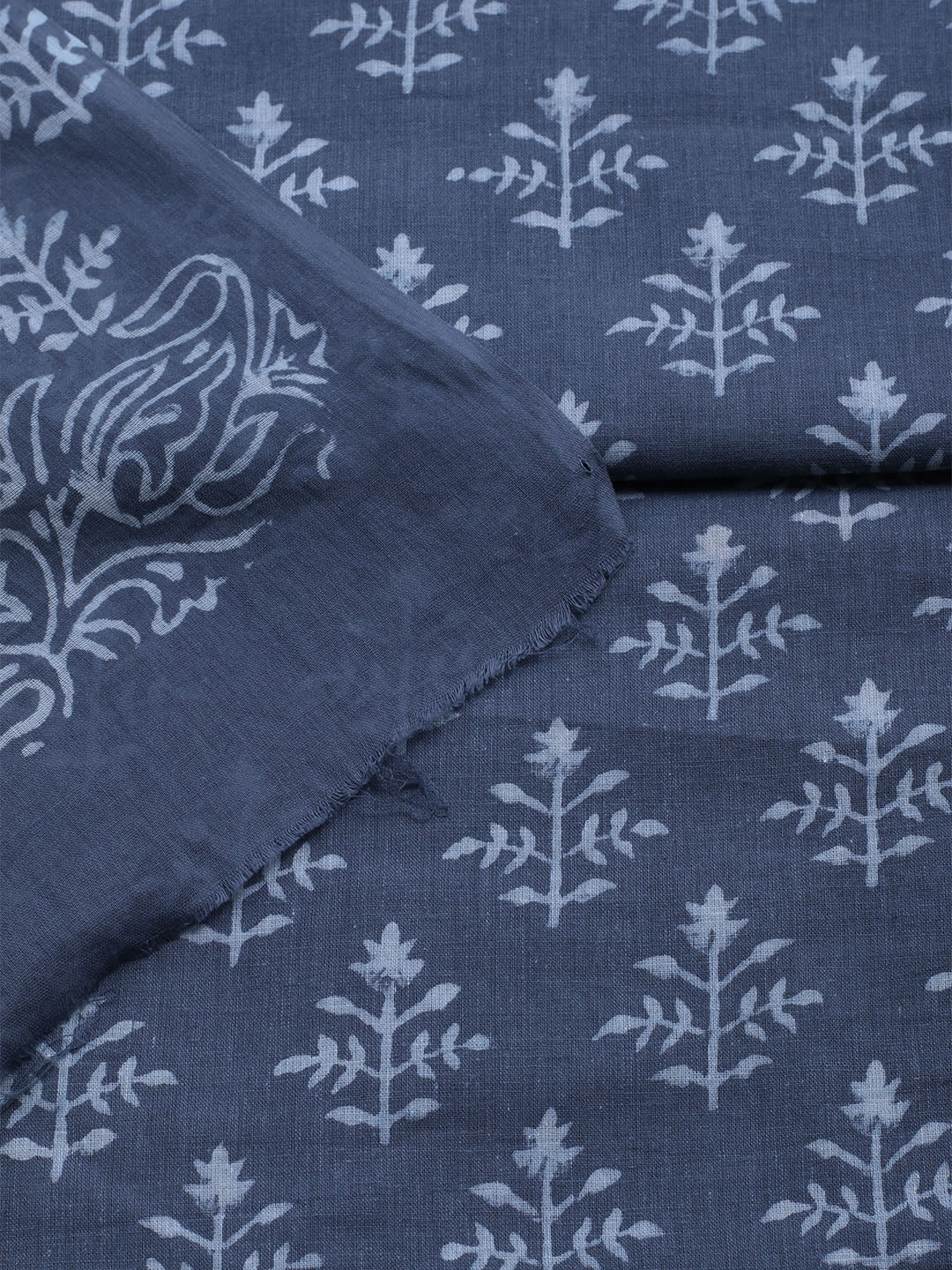 Printed Cotton Blend Unstitched Kurta With Pant &amp; Dupatta