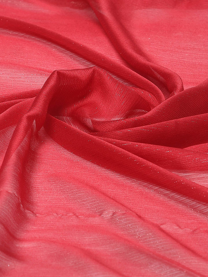 Zari Border Booti Georgette Woven Saree