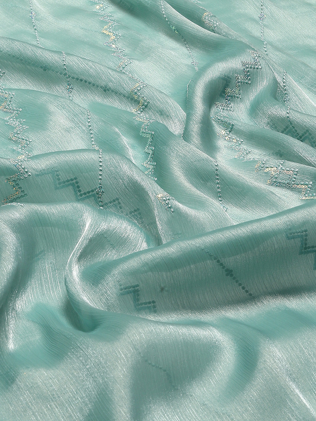 Stone Work Art Chiffon Saree