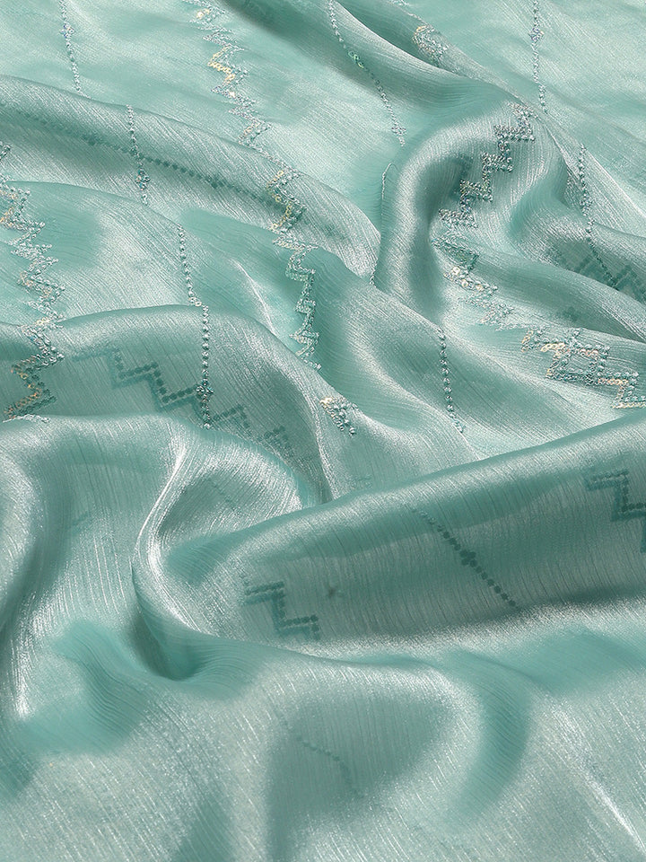 Stone Work Art Chiffon Saree