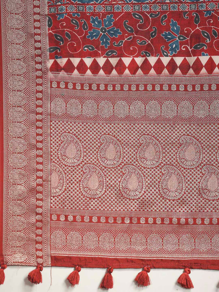 Digital Printed Art Silk Saree