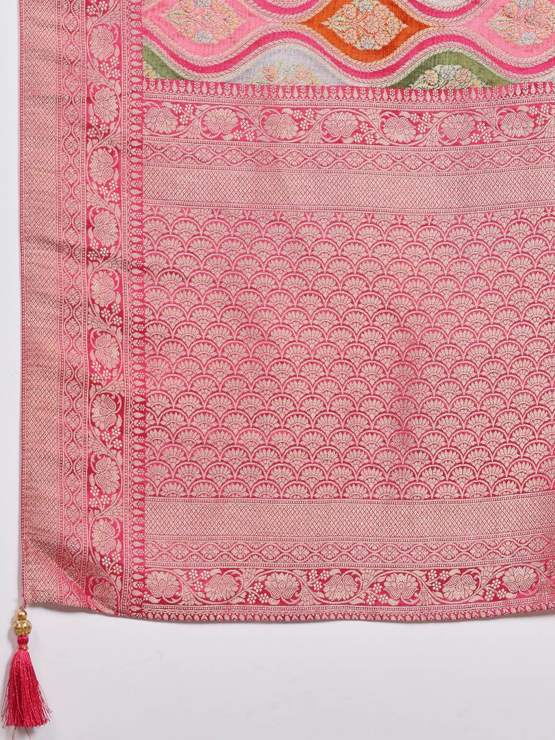 Zari Jaal Woven Satin Saree