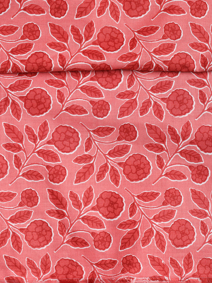 Printed Cotton Blend Unstitched Suit With Dupatta