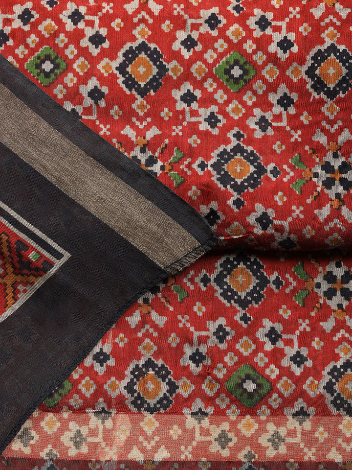 Printed Cotton Blend Unstitched Suit With Pant &amp; Dupatta