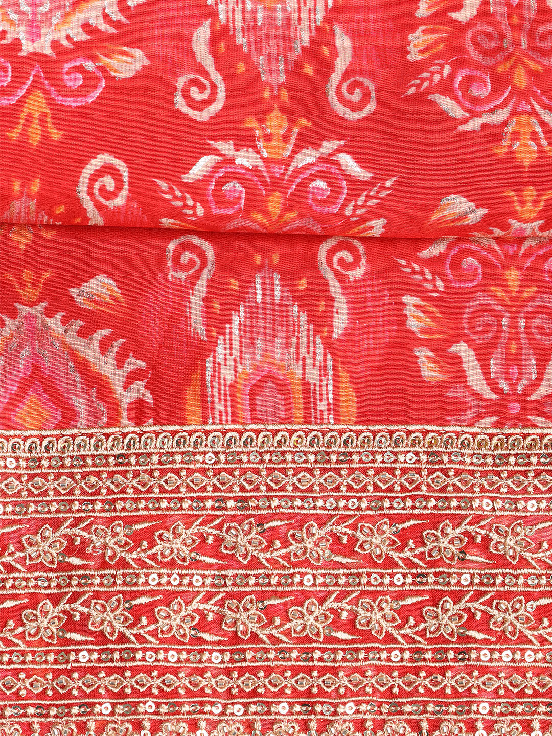 Embroidered Muslin Unstitched Suit With Dupatta