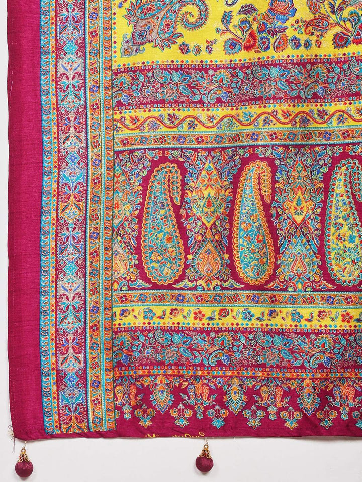 Digital Printed Art Silk Saree
