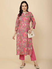 Printed Cotton Kurta Set