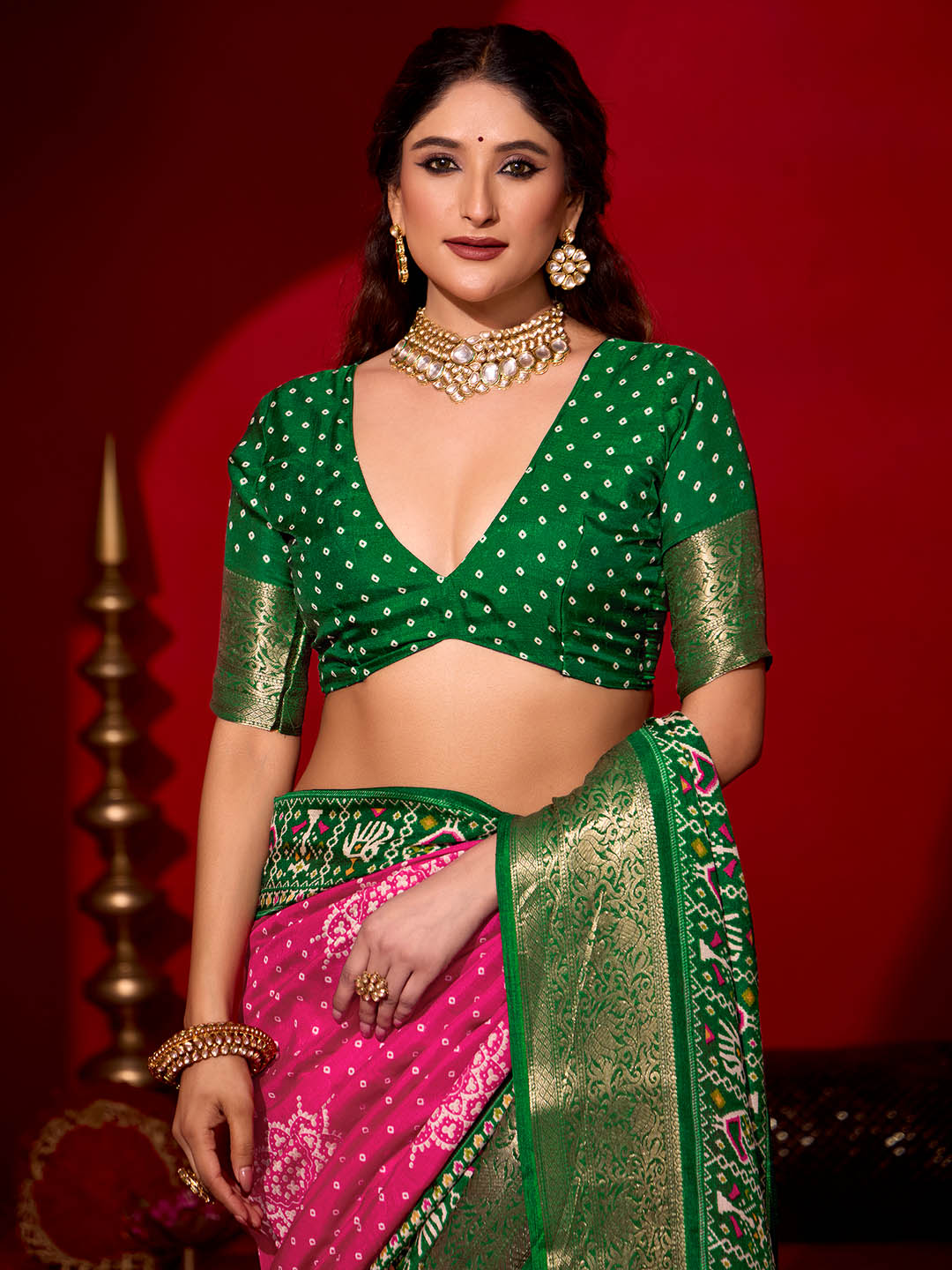 Patola Printed Art Silk Woven Saree