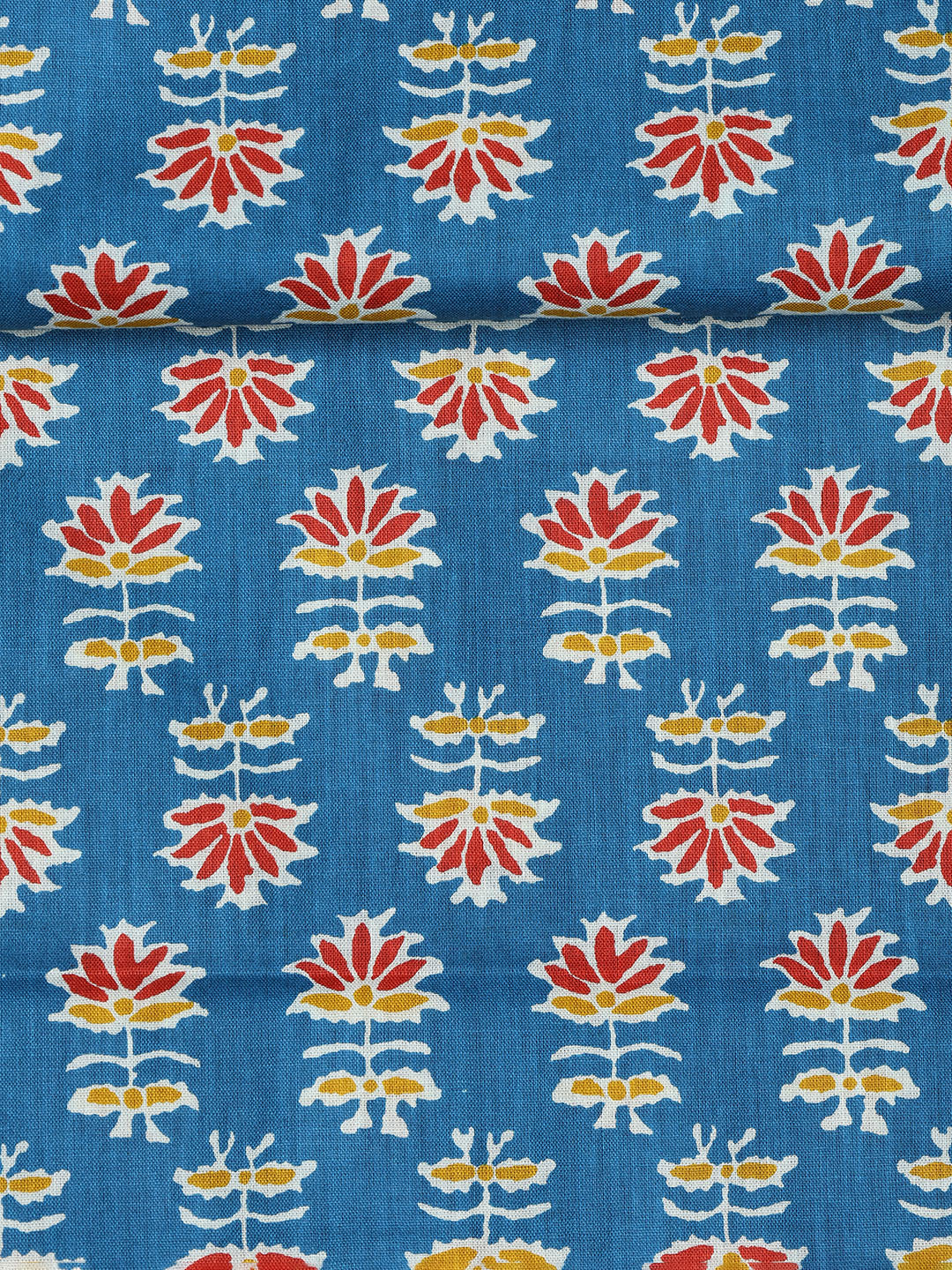Printed Cotton Blend Unstitched Suit With Dupatta
